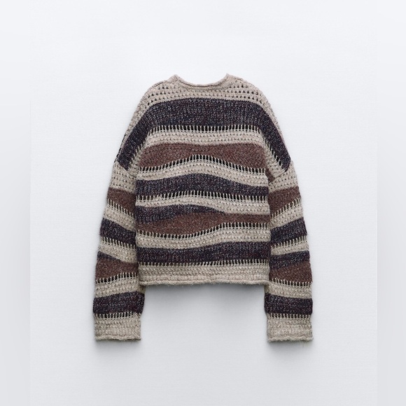 Zara Patchwork Knit Sweater - Picture 1 of 3